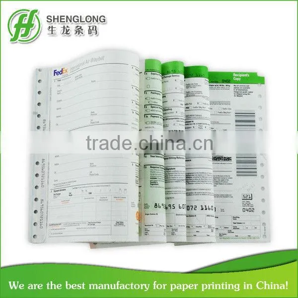 Worldwide Express waybill with barcode