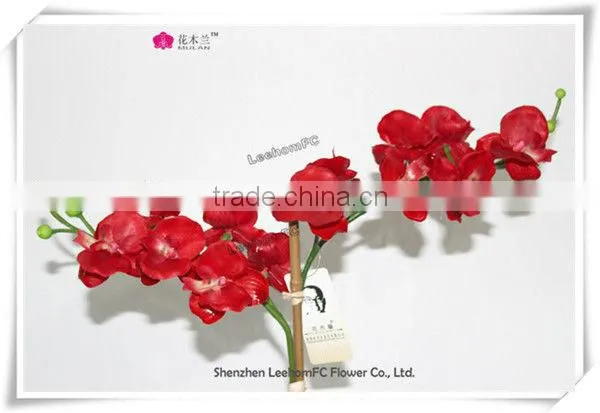 Cream Real Touch Orchid Wholesale Decorative Cheap Silk Flowers