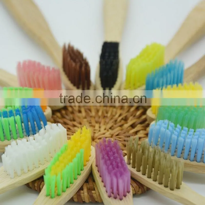 Natural biodegradable bamboo toothbrush, hand-made, wooden toothbrush, factory direct sale