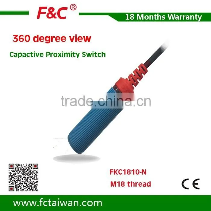 M18 NPN NO Capacitive proximity Switch Sensor