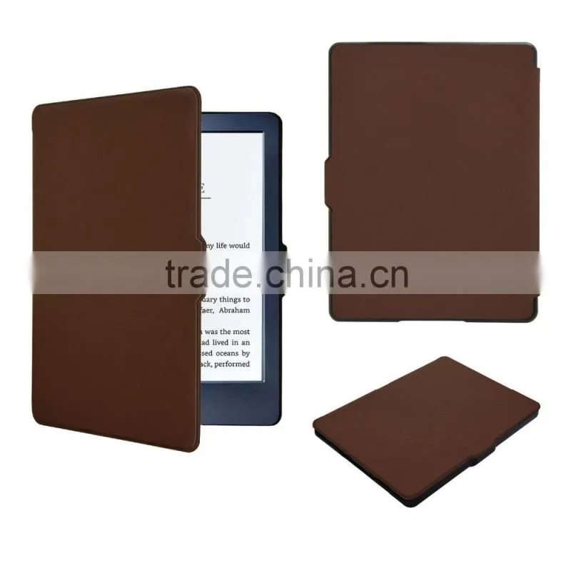New Arrival Ultra Slim Wake-Sleep Function PU Leather Case for 2016 New Kindle 8th Generation 6 inch e-Reader