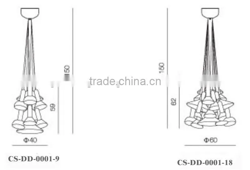 modern pendant lamp iron new product 2016 made in china