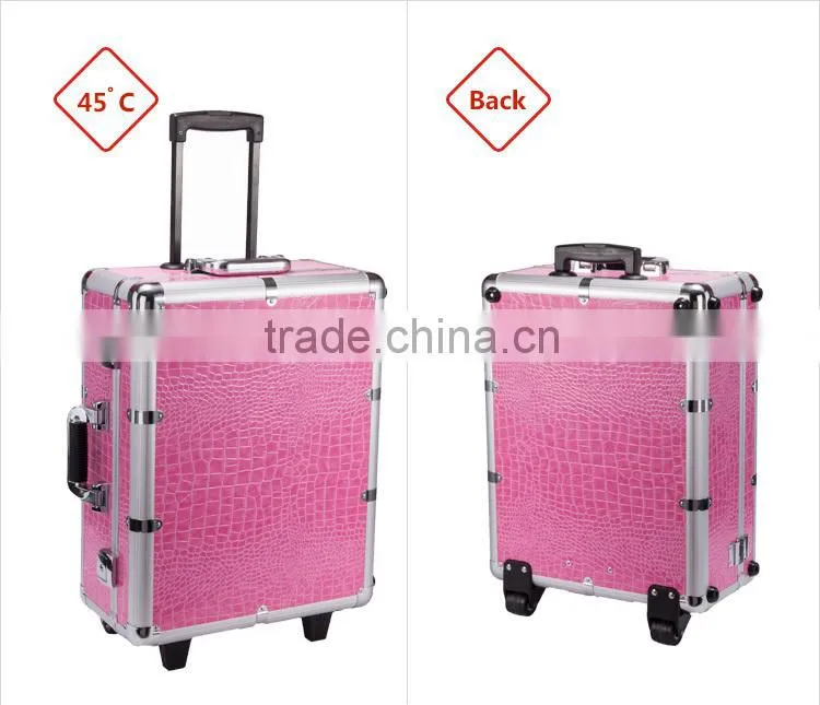 Sunrise factory price professional rolling beauty nail cosmetic display case