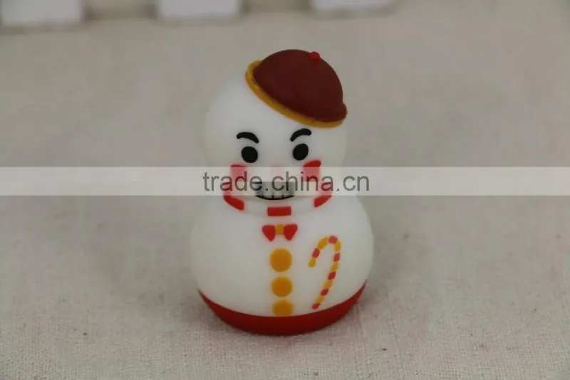 2016 wholesale Customized logo Personalized PVC snowman USB Flash Drive 2GB 4GB