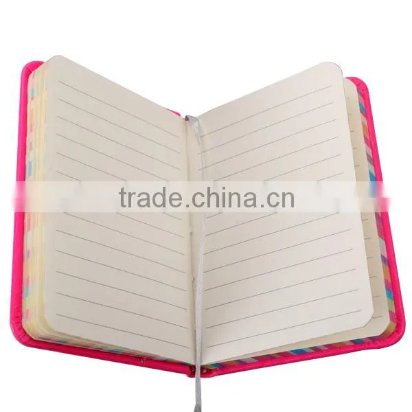 Rainbo colorful Mini PU note book with elestic band,mini pocket book