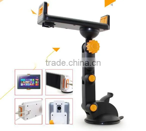 Sunction mobile phone cradle car mount holder, car seat cup holder for iPad Mini/glaxey tab