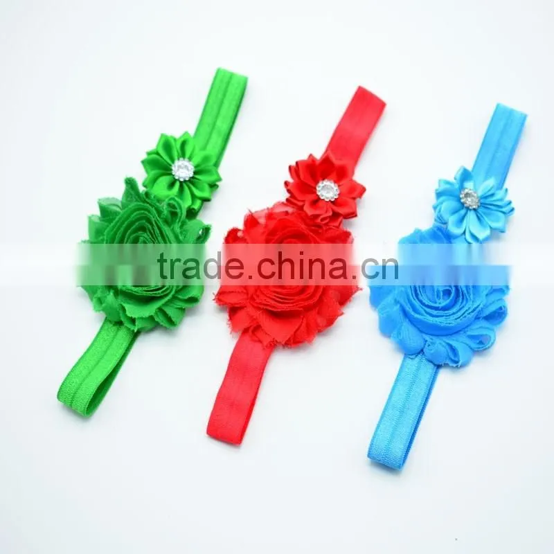 17colors European American Baby Rose Flower, shabby rose Hairband
