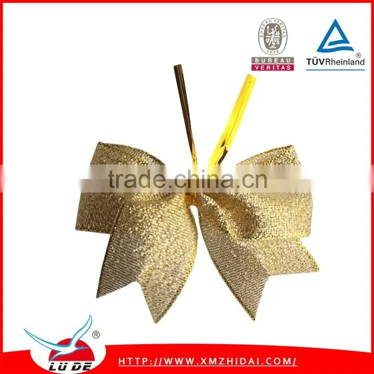 2016 Cheap Factory handmade Metallic ribbon bows for decoration