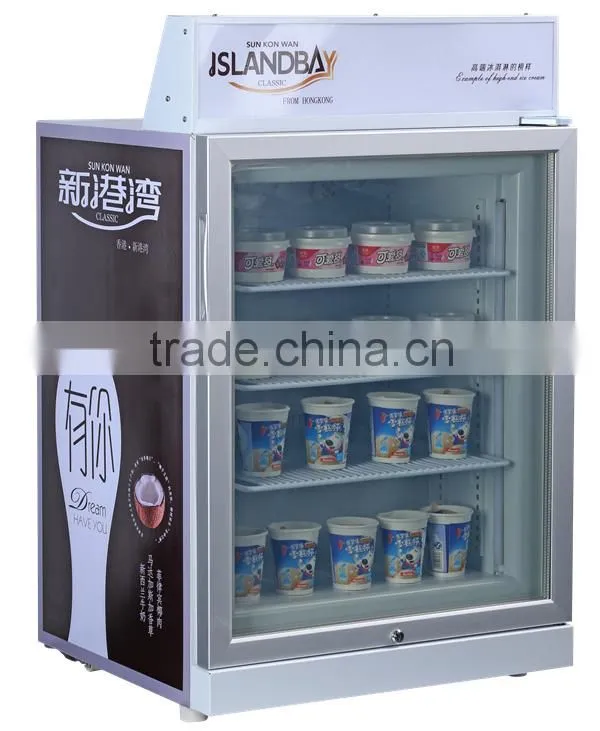 Fan cooling ice cream storage freezers ,2016 new model cake display freezer in china