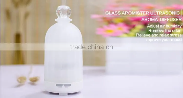 colorful LED light aromatherapy glass diffuser /essential oil portable air humidifier