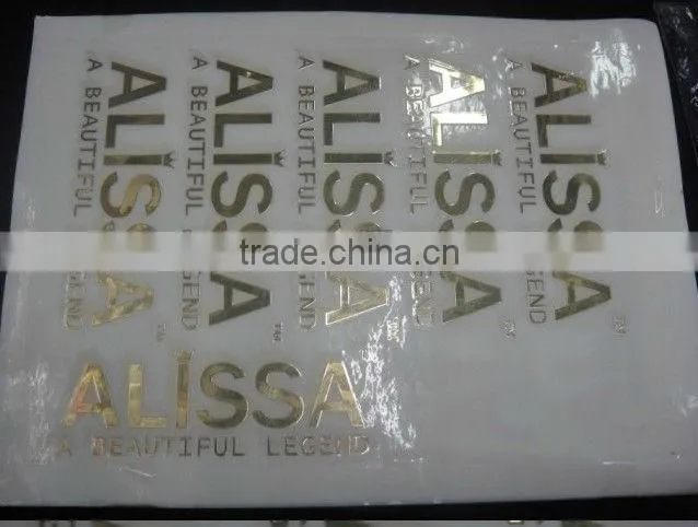Silver electroformed letters logo metal sticker