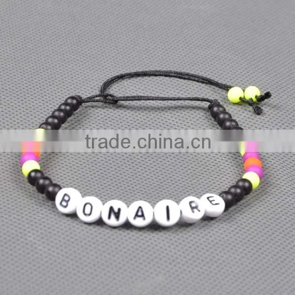 2014 new bracelets fashion cheap wholesale plastic beads bracelets