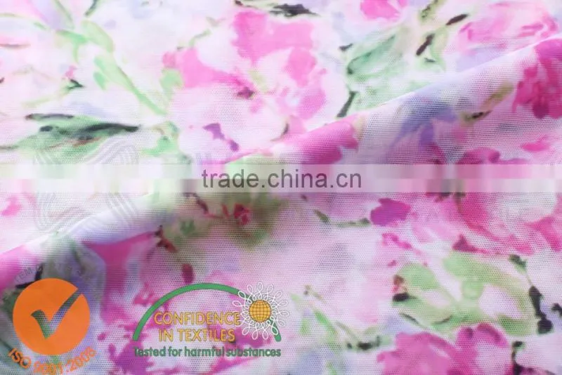 83% Polyester,17% spandex,20D+70D semi-dull power mesh fabric for underwear, bra,fashion wear