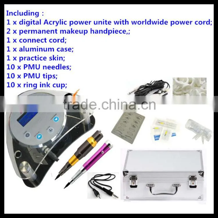 Permanent Makeup Machine Digital Tattoo Kit,New Design Permanent Makeup LCD Power Machine Tattoo Kits