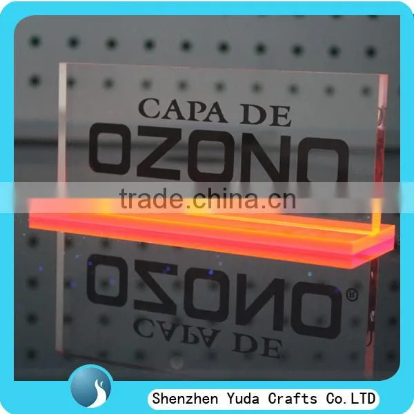 counter top trademark block acrylic display block in China, high quality printed logo block
