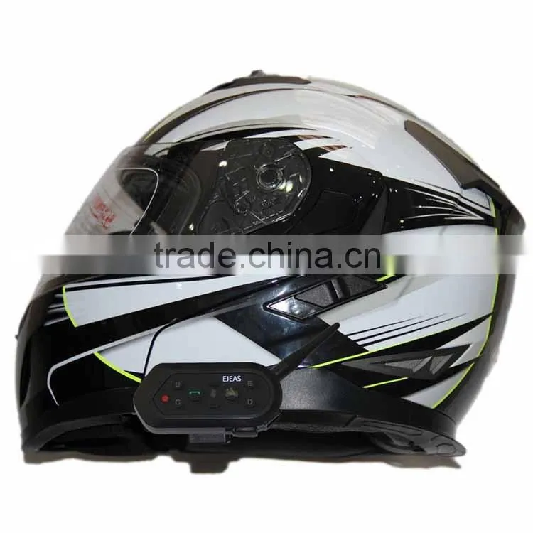 2x bt interphone E6 bluetooth motorcycle motorbike helmet intercom headset up 1200m bluetooth speaker 2016