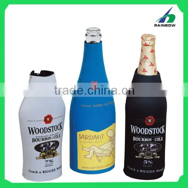 Neoprene zip up beer bottle cover