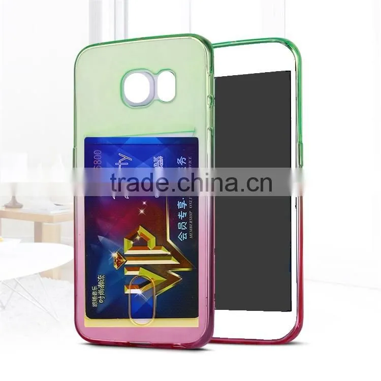 with card bag phone case for huawei ascend g u fusion 5520 6609 8652 activa