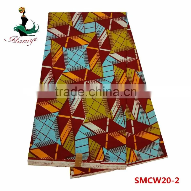 100% cotton wax fabric Real wax print fabric african ankara wax printed SMCW18