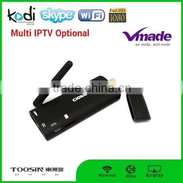 2016 hot wholesale Amlogic S805 1G+8G Quad-core android4.4 H.265 smart android TV stick dongle mini android tv receiver