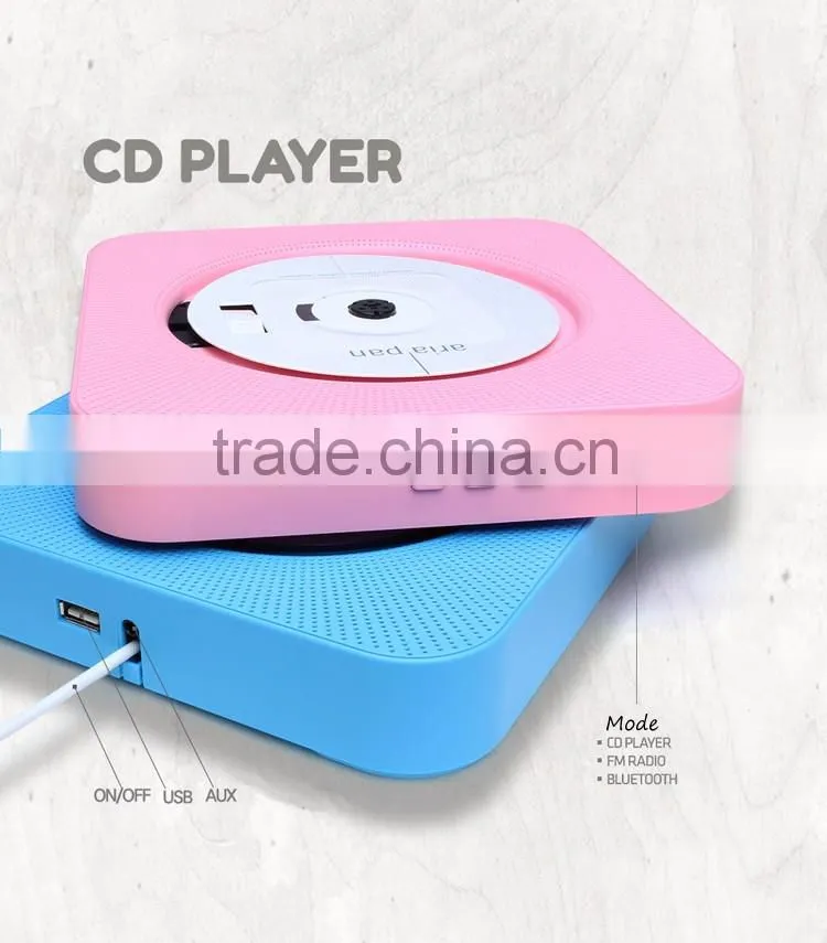 High quanlity bluetooth CD speaker, wall hanging CD player for Christmas gift