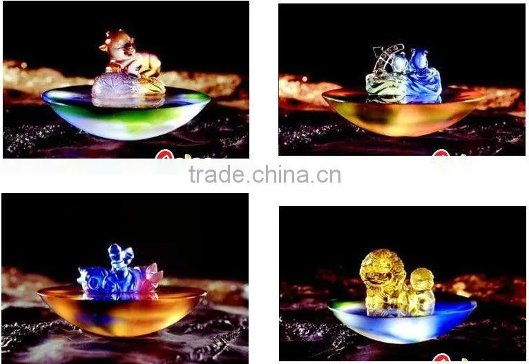 colorful twelve crystal glass costellation crafts