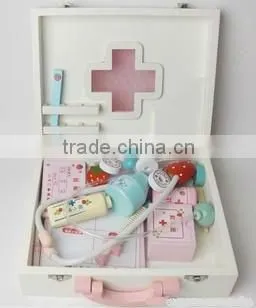 Mother garden wooden toys, strawberry doctor trunk wooden toys
