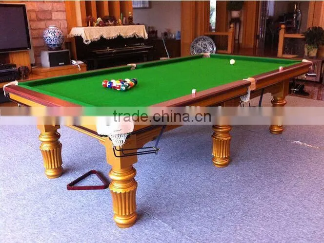 2015 the best selling Solid Wood Golden leg high quality billiard pool snooker games table
