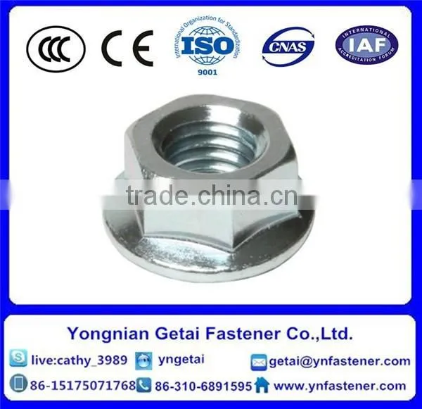 DIN6923 Hex Flange Nuts Serrated M6 Zinc Plated and Black