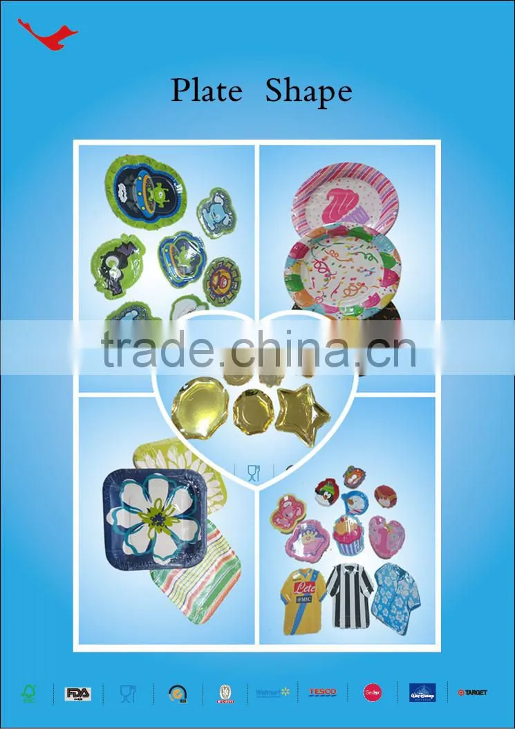 2015 new Halloween products 7"Round Printed paper plate for snack container
