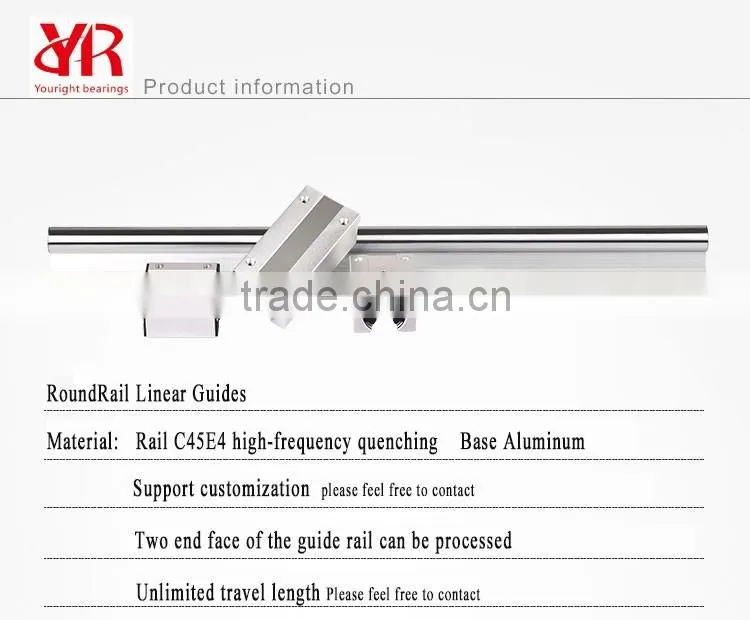 Linear guide rail with linear guide bearing