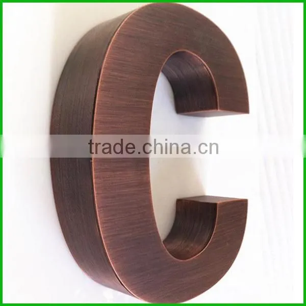 304 Stainless Steel Bronze Letters and Numbers