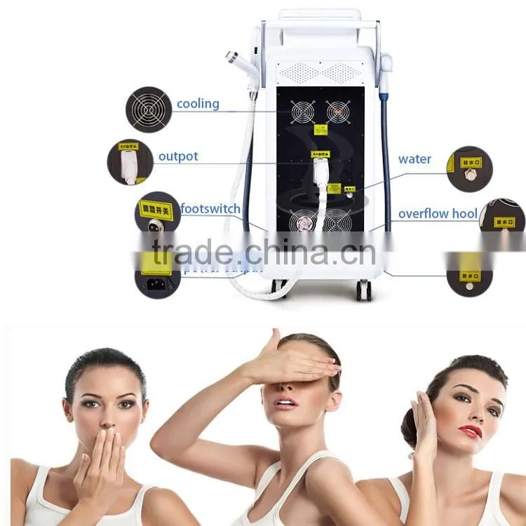 Effective !!! Hair removal a portable elight (IPL+RF) +SHR+OPTfor wrinkle and pigment removal with high quality