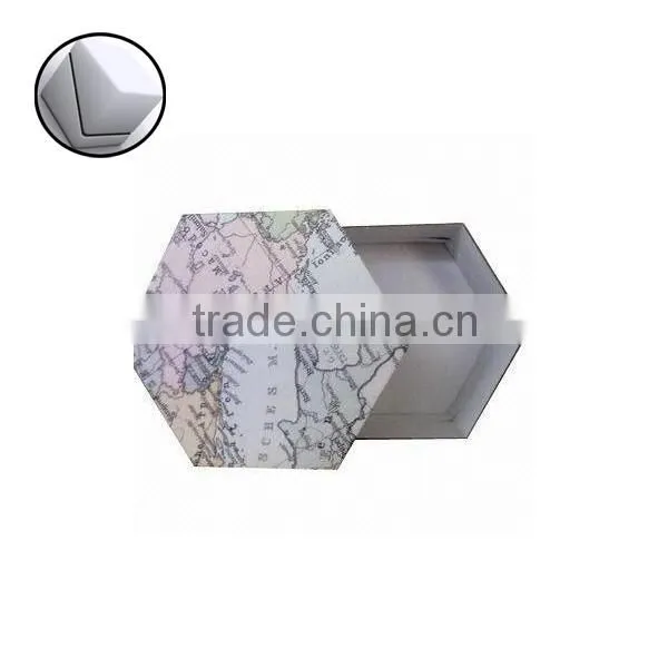 creative hexagon paper rigid box