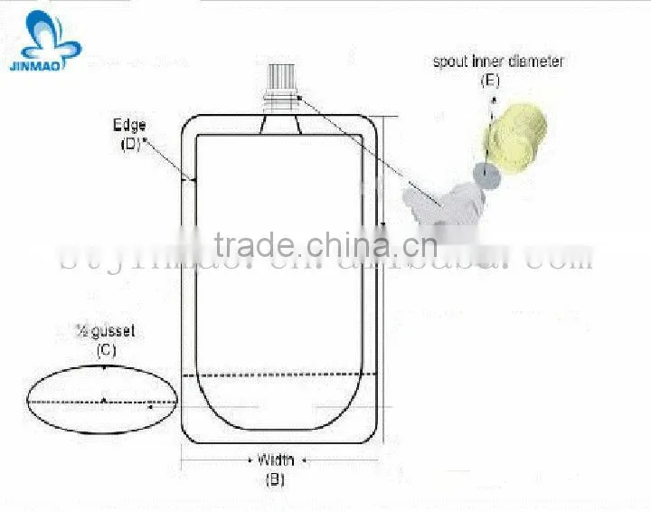 Flexible clear drink stand up spout pouch