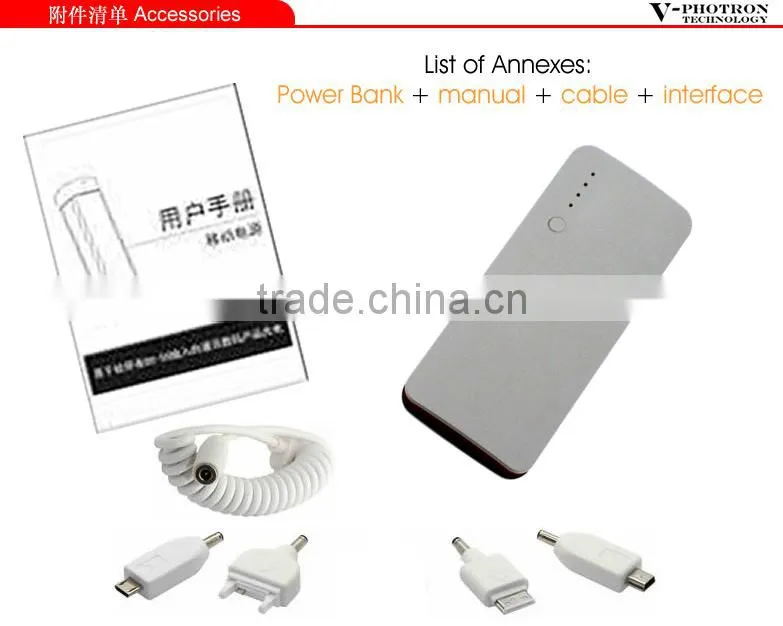 Hot selling universal portable power bank 13000mah for all cellphone