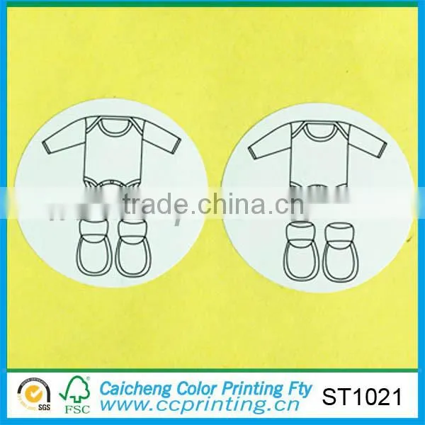 manufacture paper sticker baby cloth sticker label
