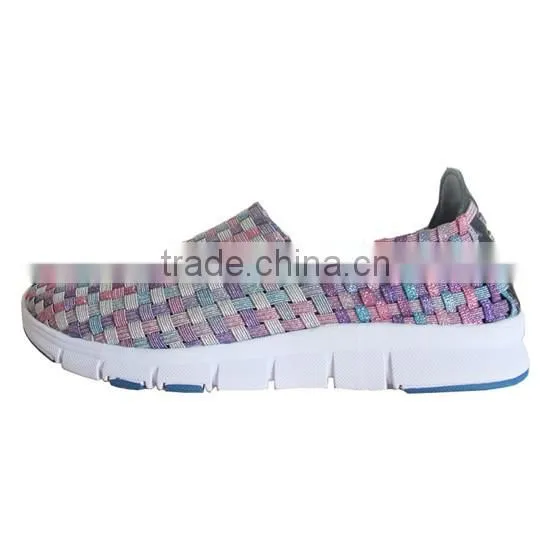 Colors Women's Bernie Mev, Black Woven Wedge Shoes, Elastic Fabric Shoes HT-109714-201