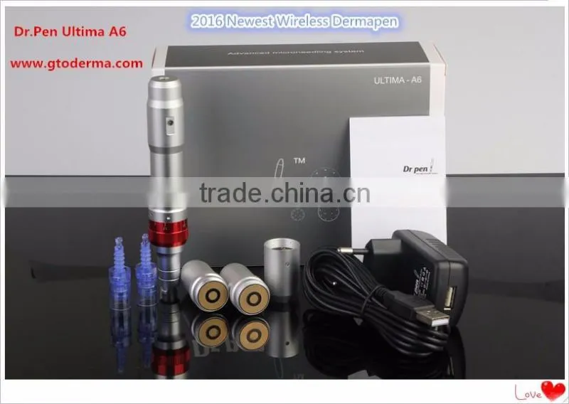 2016 New Dr.pen ULTIMA A6 Wireless Derma Pen Microneedle Mesotherapy MesoPen