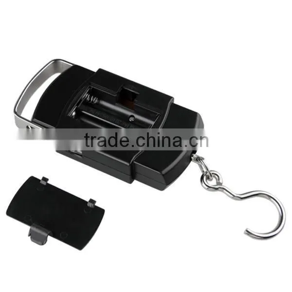 50kg/110lb Digital LCD Hanging Fishing Weighing Scale -Black