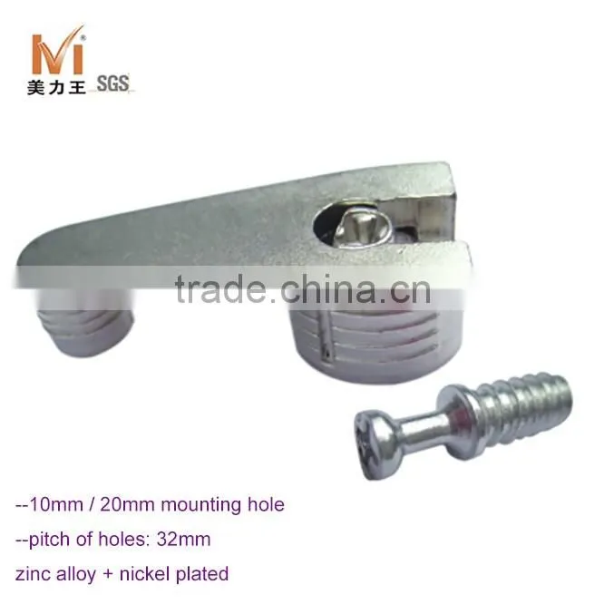 Nickel plated Zinc alloy Screw Shelf Support with Pin for Furniture