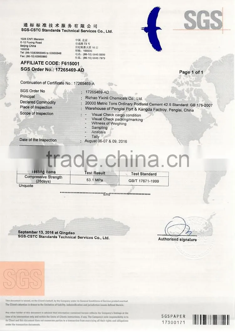 Hot sale cheap price portland cement china
