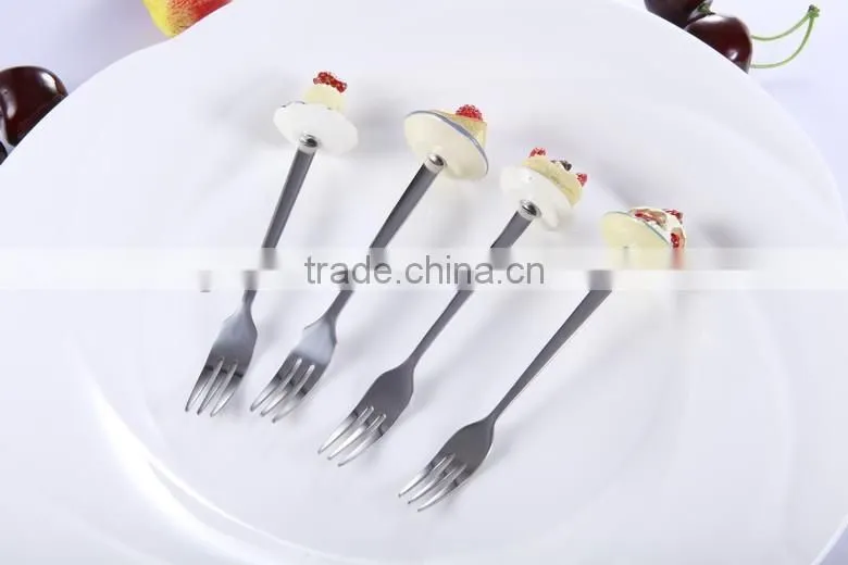 Fashion designed resin handle stainless steel ice cream spoon food grade