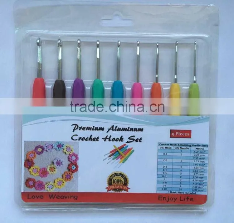 New arrival 11 Knitting Needle Crochet Hook/Soft Handle Crochet Hook Set