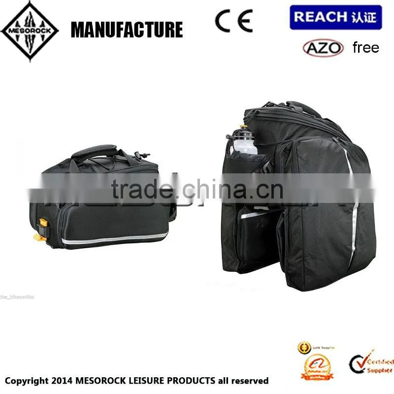 Trunk Bag Rigid Expandable w/ Panniers Bike Pack Bicycle Traveller Pannier