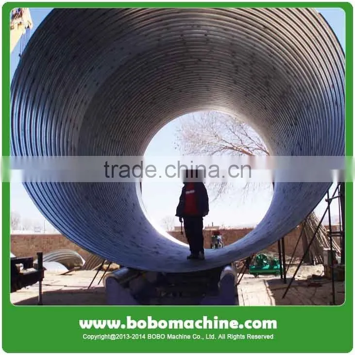 Corrugated metal pipe making mahine for storm shelter