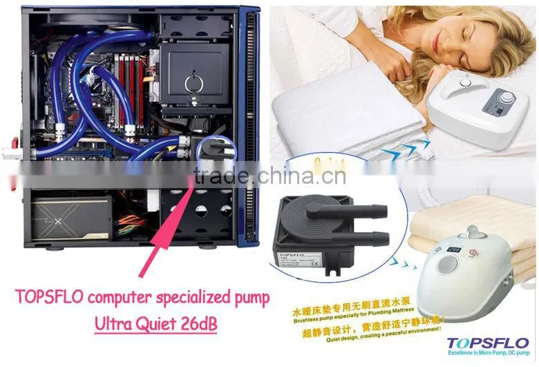 Quiet dc micro 12v circulation pump for CPU overclocking potential