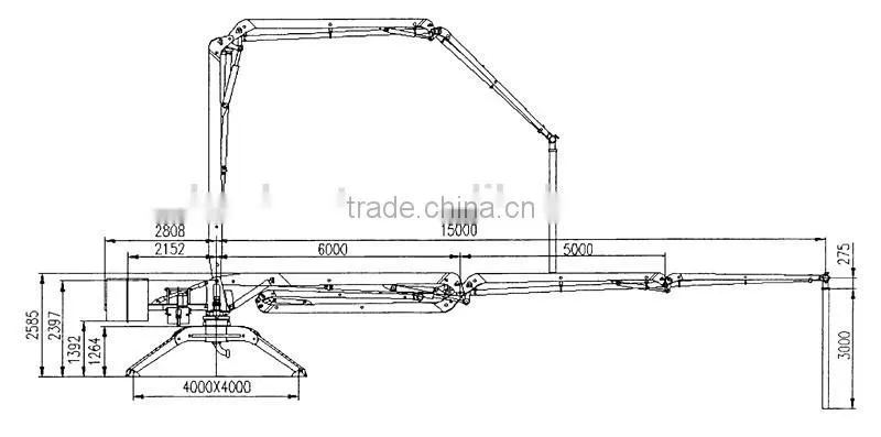 With Wire Control 28 Meters Concrete Placing Equipment for Construction