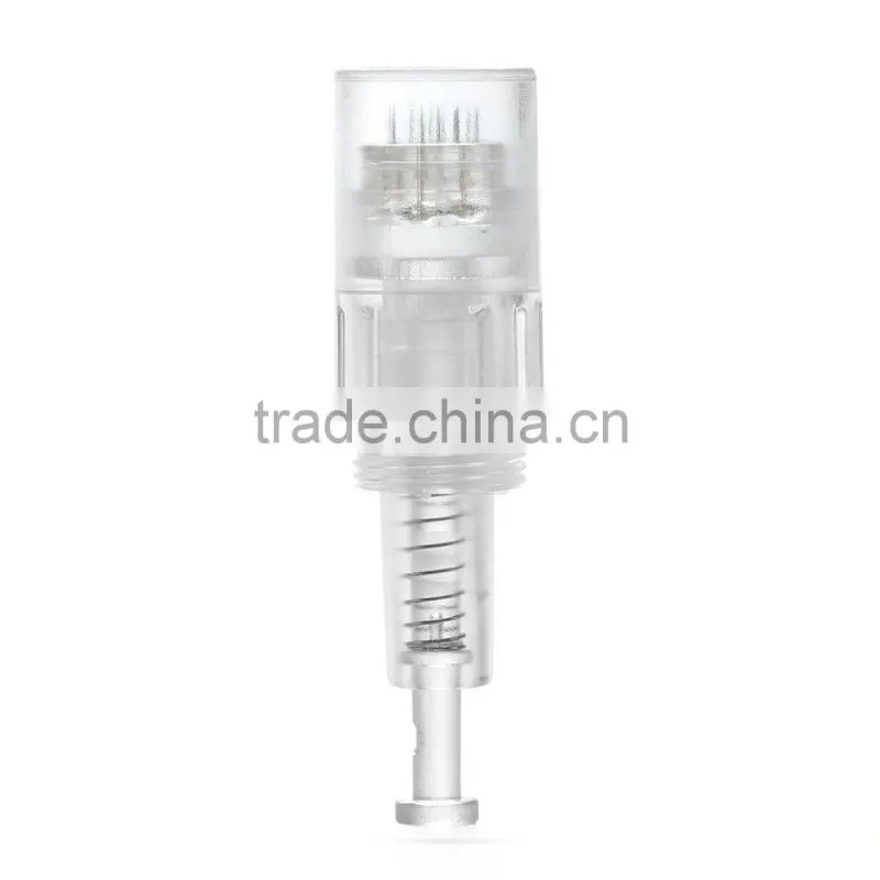 Electric derma pen needles screw 12 pin gold cartridge for auto microneedle derma pen tattoo needles 12pin needle tip