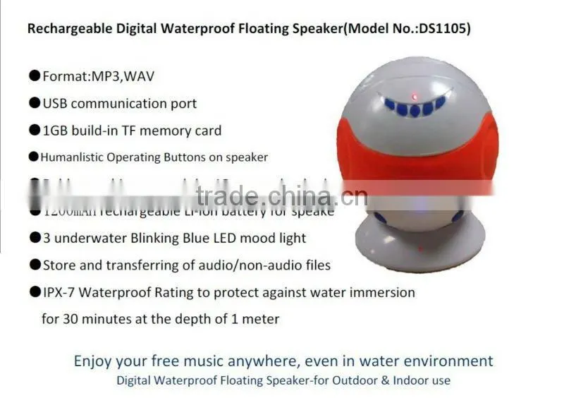 hot waterproof map3